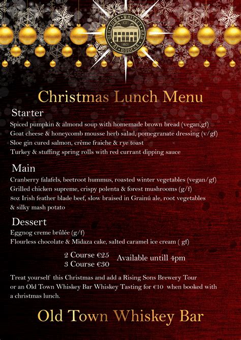 christmas day lunch prices.